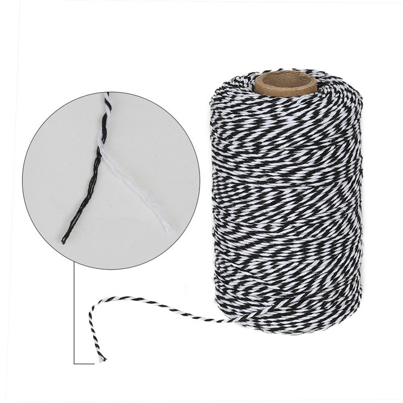 Tenn Well Black and White Twine, 200M Cotton Bakers Twine Perfect for Baking, Butchers, Crafts, Wrapping - Image 2